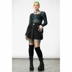 KILLSTAR Langarm Mesh Top - Astraios Grün 9 KILLSTAR Langarm Mesh Top - Astraios Grün -Langarm Sales Store killstar langarm mesh top astraios gruen4