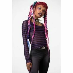 KILLSTAR Langarm Mesh Top - Astraios Lila 7 KILLSTAR Langarm Mesh Top - Astraios Lila -Langarm Sales Store killstar langarm mesh top astraios lila3