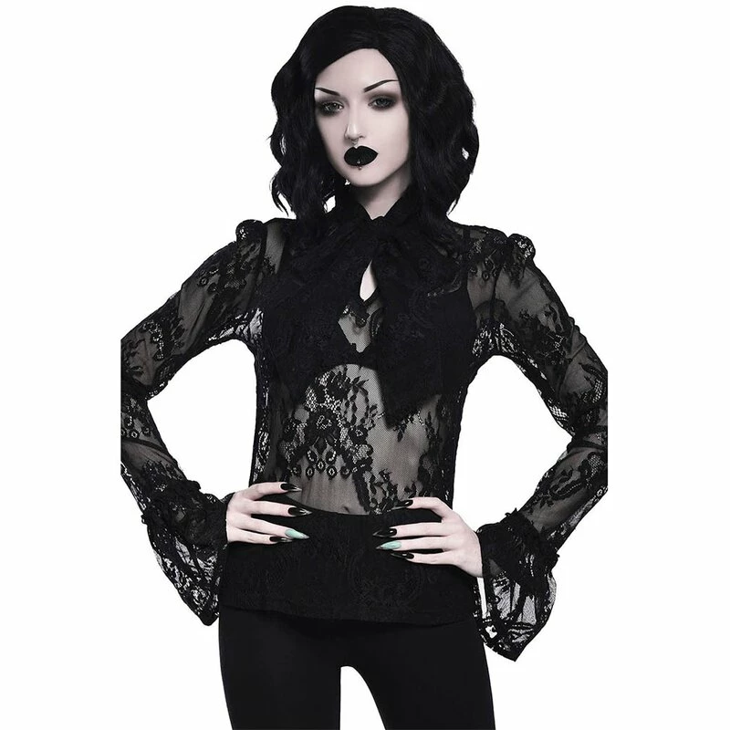 Killstar Langarm Spitze Top - Nyia 3 Killstar Langarm Spitze Top - Nyia