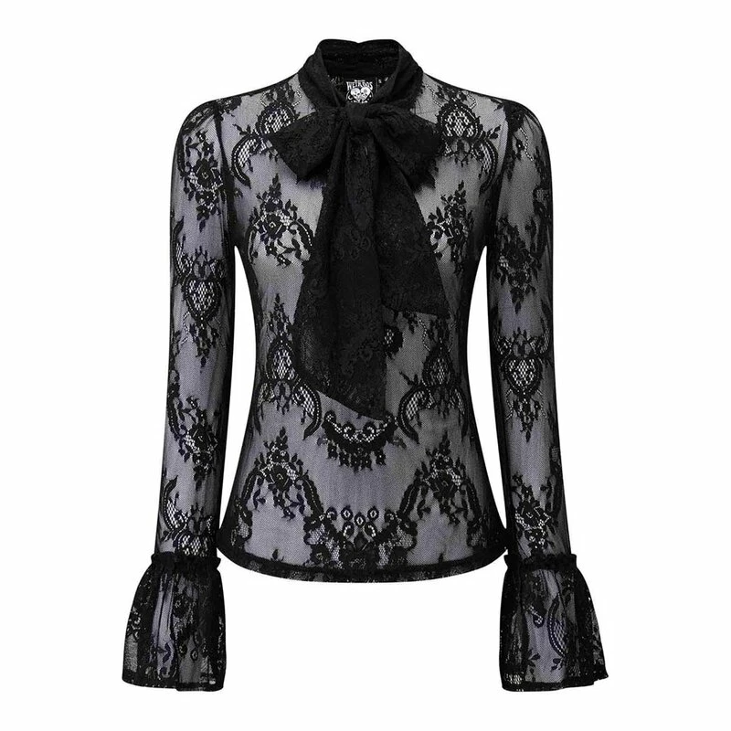 Killstar Langarm Spitze Top - Nyia 6 Killstar Langarm Spitze Top - Nyia – Bild 4