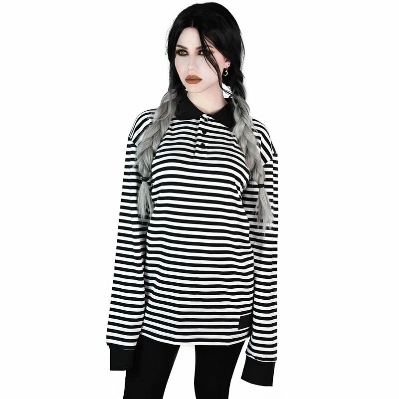 Killstar Langarm T-Shirt - Damon Weiß 5 Killstar Langarm T-Shirt - Damon Weiß – Bild 3