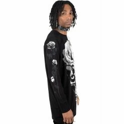 Killstar Langarm T-Shirt - Dead Rose Split -Langarm Sales Store killstar langarm t shirt dead rose split3
