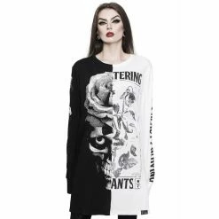 Killstar Langarm T-Shirt - Dead Rose Split -Langarm Sales Store killstar langarm t shirt dead rose split6