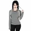 Killstar Langarm T-Shirt - Jett Weiß 2 Killstar Langarm T-Shirt - Jett Weiß -Langarm Sales Store killstar langarm t shirt jett weiss