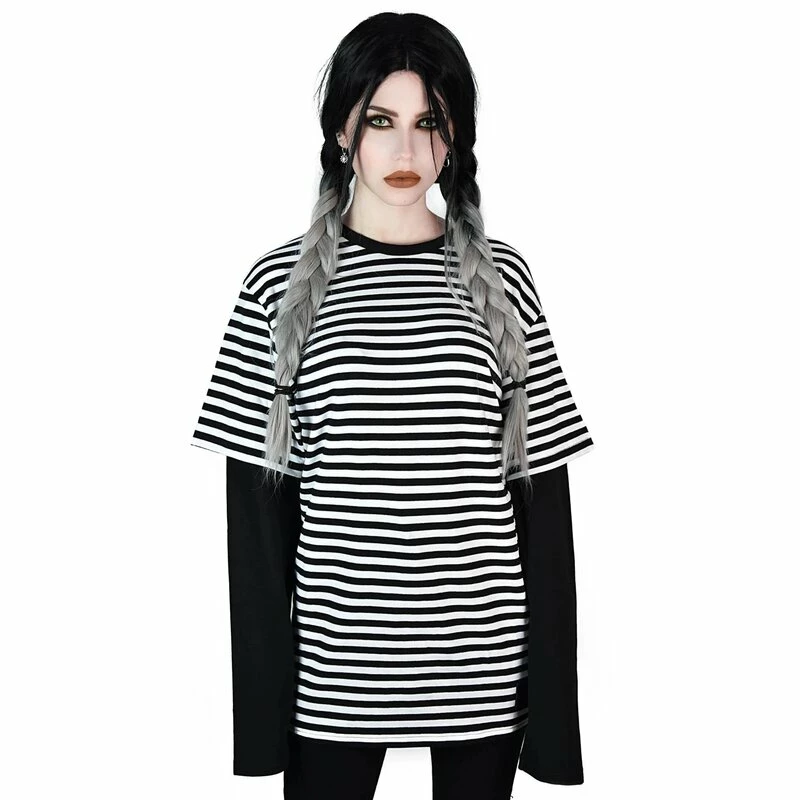 Killstar Langarm T-Shirt - Maxen Weiß 3 Killstar Langarm T-Shirt - Maxen Weiß