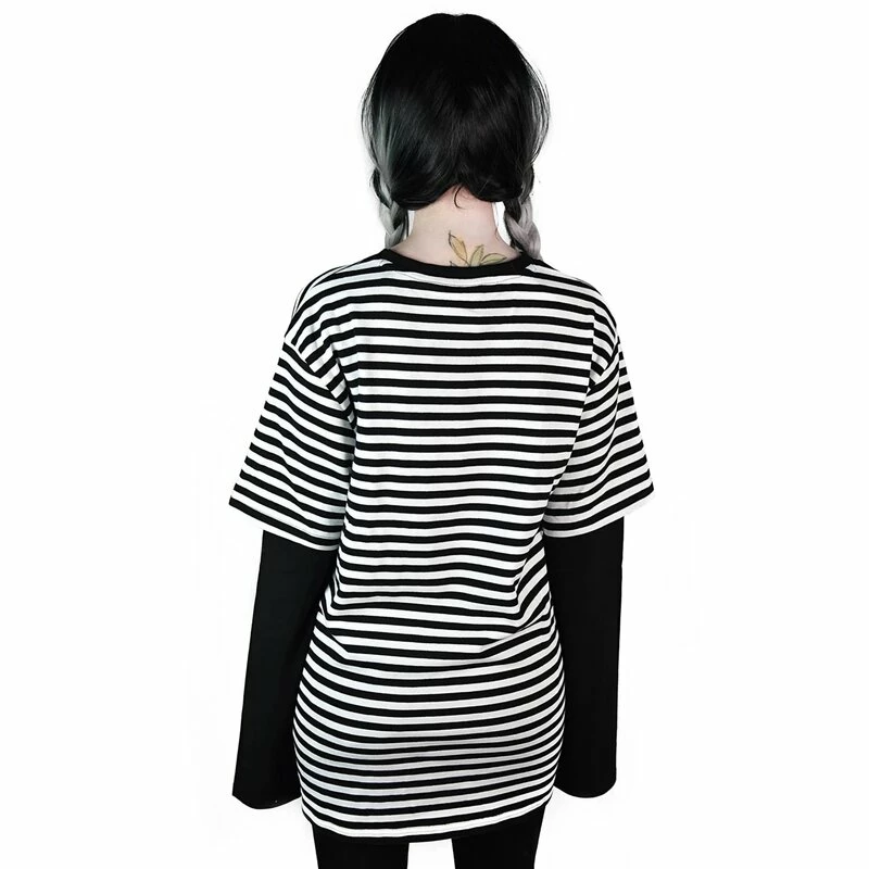 Killstar Langarm T-Shirt - Maxen Weiß 4 Killstar Langarm T-Shirt - Maxen Weiß – Bild 2