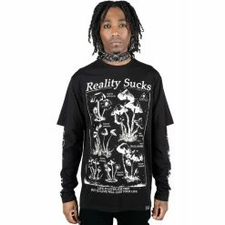 Killstar Langarm T-Shirt - Shrooms Double Sleeve