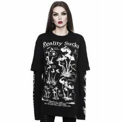 Killstar Langarm T-Shirt - Shrooms Double Sleeve -Langarm Sales Store killstar langarm t shirt shrooms double sleeve5