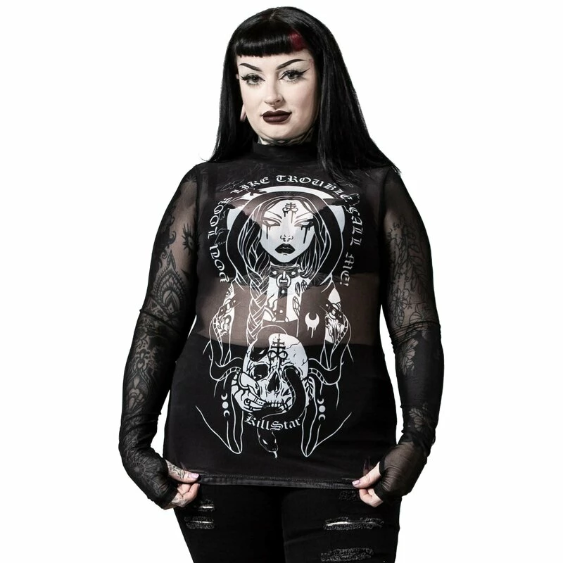 Killstar Langarm T-Shirt - Trouble Mesh 3 Killstar Langarm T-Shirt - Trouble Mesh
