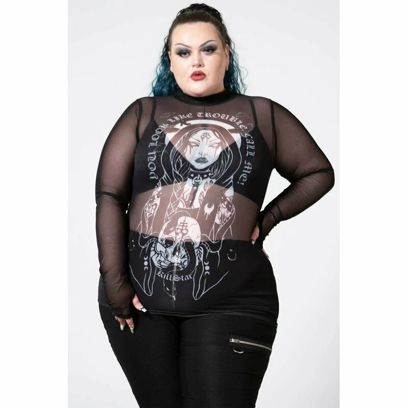 Killstar Langarm T-Shirt - Trouble Mesh 7 Killstar Langarm T-Shirt - Trouble Mesh – Bild 5