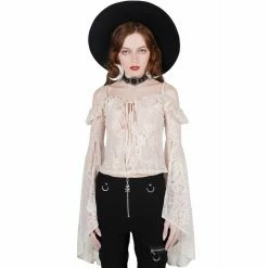 Killstar Langarm Top - Breathless Ivory -Langarm Sales Store killstar langarm top breathless ivory2