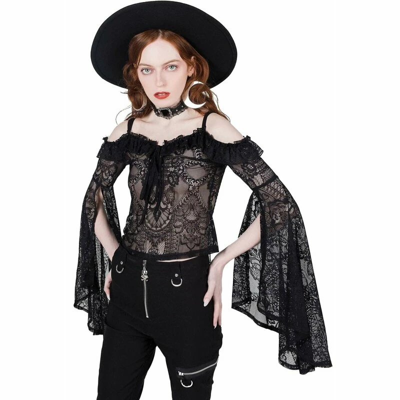 Killstar Langarm Top - Breathless Schwarz 4 Killstar Langarm Top - Breathless Schwarz – Bild 2