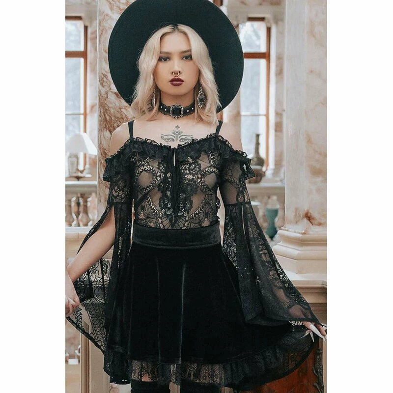 Killstar Langarm Top - Breathless Schwarz 6 Killstar Langarm Top - Breathless Schwarz – Bild 4