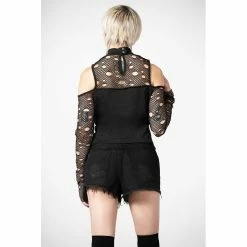 KILLSTAR Langarm Top - Burn Out Fishnet 11 KILLSTAR Langarm Top - Burn Out Fishnet -Langarm Sales Store killstar langarm top burn out fishnet5