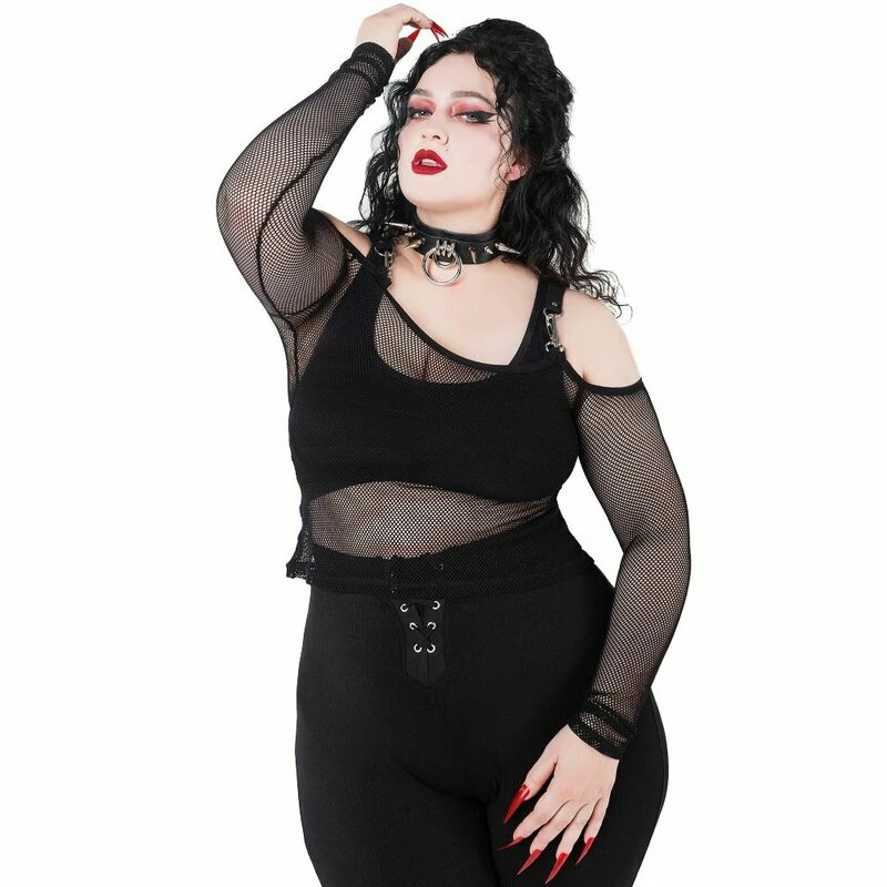 Killstar Langarm Top - Catitude Schwarz 5 Killstar Langarm Top - Catitude Schwarz – Bild 3