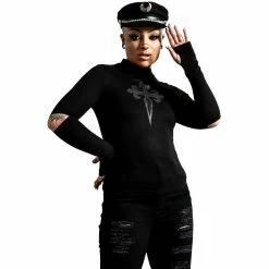 Killstar Langarm Top - Laverna Cross