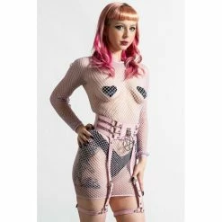 Killstar Strapsgürtel - Baby Hex Pastel Pink
