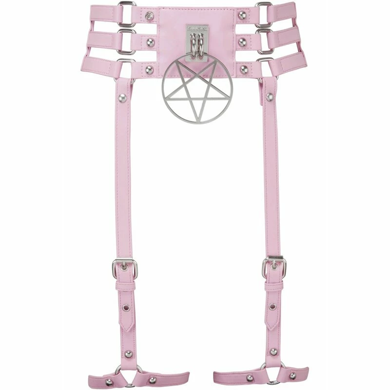 Killstar Strapsgürtel - Baby Hex Pastel Pink 5 Killstar Strapsgürtel - Baby Hex Pastel Pink – Bild 3