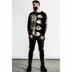 Killstar Unisex Longline T-Shirt - Insomnia 7 Killstar Unisex Longline T-Shirt - Insomnia -Langarm Sales Store killstar unisex longline t shirt insomnia3