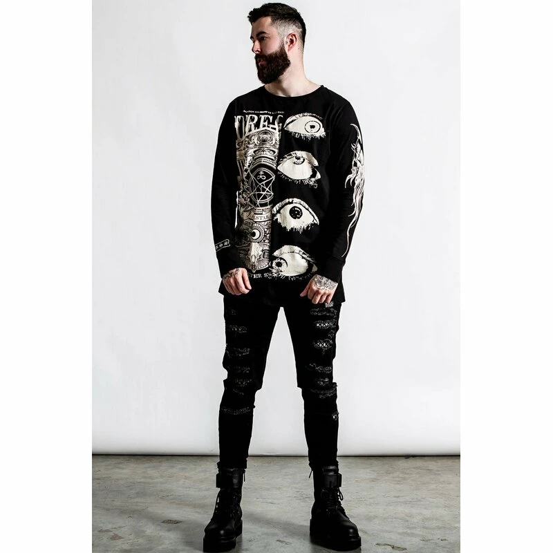 Killstar Unisex Longline T-Shirt - Insomnia 5 Killstar Unisex Longline T-Shirt - Insomnia – Bild 3