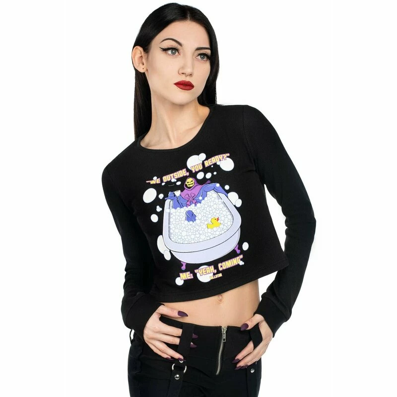 Killstar X Skeletor Crop Top - Chillax Thermal 4 Killstar X Skeletor Crop Top - Chillax Thermal – Bild 2