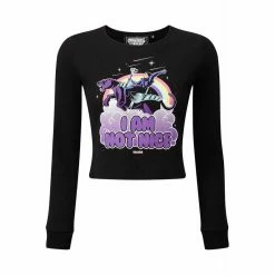 Killstar X Skeletor Crop Top - Not Nice Thermal -Langarm Sales Store killstar x skeletor crop top not nice thermal3