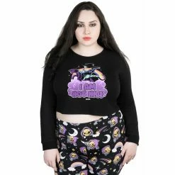 Killstar X Skeletor Crop Top - Not Nice Thermal -Langarm Sales Store killstar x skeletor crop top not nice thermal4