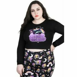 Killstar X Skeletor Crop Top - Not Nice Thermal -Langarm Sales Store killstar x skeletor crop top not nice thermal5