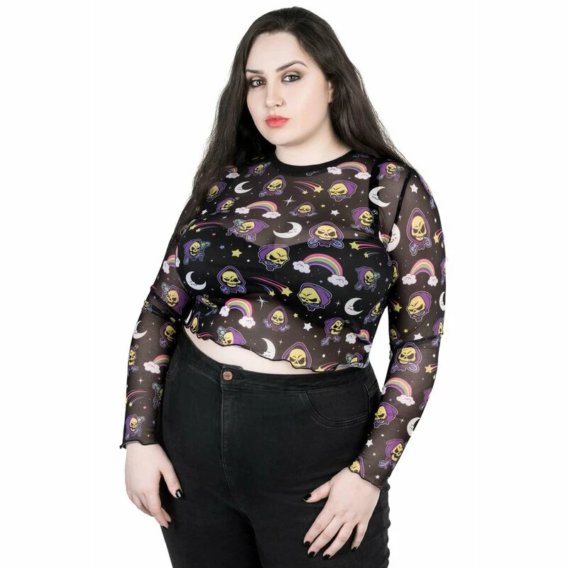 Killstar X Skeletor Langarm Crop Top - Not Cute 7 Killstar X Skeletor Langarm Crop Top - Not Cute – Bild 5