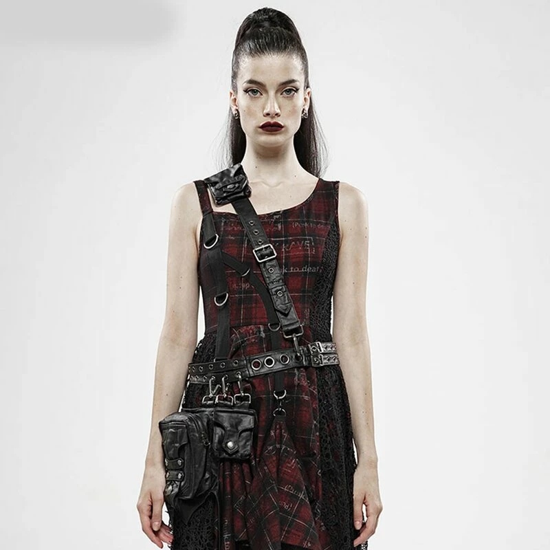 Punk Rave Harness-Gürteltasche - Catacomb Kunstleder 3 Punk Rave Harness-Gürteltasche - Catacomb Kunstleder