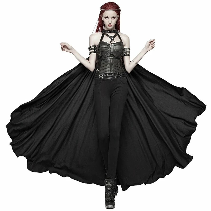 Punk Rave Kunstleder Geschirr Mit Umhang - Vesper Moth Harness 3 Punk Rave Kunstleder Geschirr Mit Umhang - Vesper Moth Harness