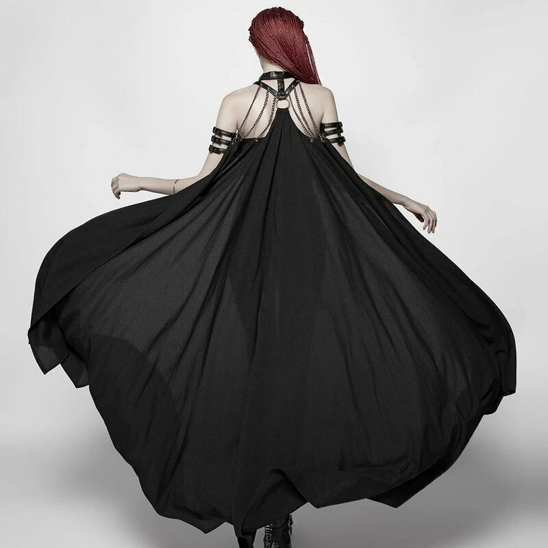 Punk Rave Kunstleder Geschirr Mit Umhang - Vesper Moth Harness 5 Punk Rave Kunstleder Geschirr Mit Umhang - Vesper Moth Harness – Bild 3