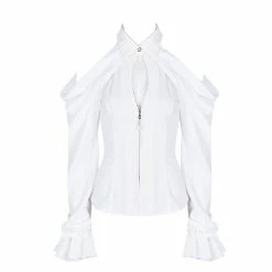 Punk Rave Langarm Bluse - Swan Weiß 11 Punk Rave Langarm Bluse - Swan Weiß -Langarm Sales Store punk rave langarm bluse swan weiss4