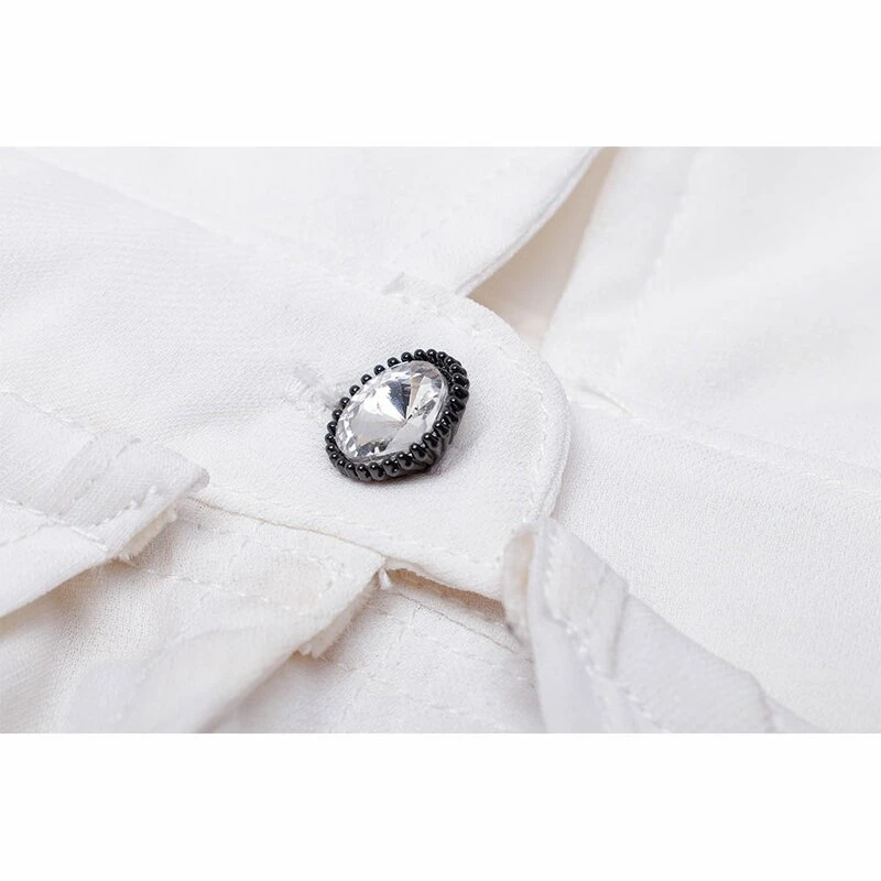 Punk Rave Langarm Bluse - Swan Weiß 7 Punk Rave Langarm Bluse - Swan Weiß – Bild 5