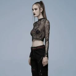 Punk Rave Langarm Crop Top - Snake Tarot Mesh 10 Punk Rave Langarm Crop Top - Snake Tarot Mesh -Langarm Sales Store punk rave langarm crop top snake tarot mesh3