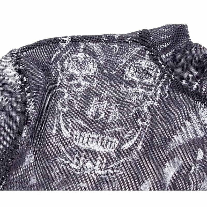 Punk Rave Langarm Crop Top - Snake Tarot Mesh 7 Punk Rave Langarm Crop Top - Snake Tarot Mesh – Bild 5