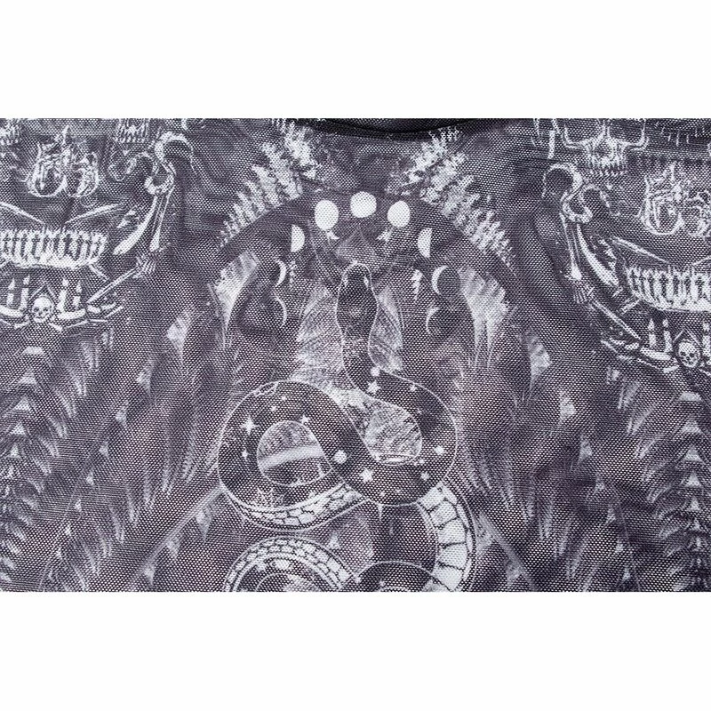 Punk Rave Langarm Crop Top - Snake Tarot Mesh 8 Punk Rave Langarm Crop Top - Snake Tarot Mesh – Bild 6