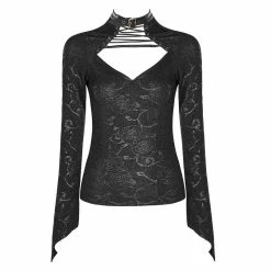 Punk Rave Langarm Top - Doomed Rose -Langarm Sales Store punk rave langarm top doomed rose4