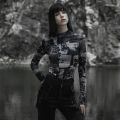 Punk Rave Langarm Top - Dystopian News