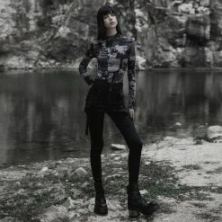 Punk Rave Langarm Top - Dystopian News 11 Punk Rave Langarm Top - Dystopian News -Langarm Sales Store punk rave langarm top dystopian news4