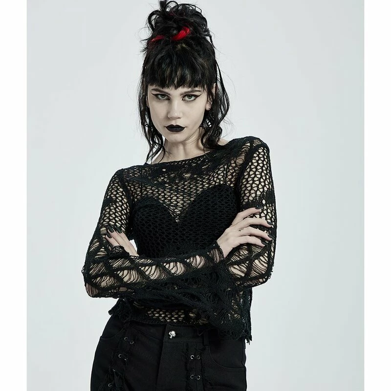 Punk Rave Langarm Top - Nightmare 5 Punk Rave Langarm Top - Nightmare – Bild 3