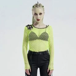Punk Rave Langarm Top - Plague Neon