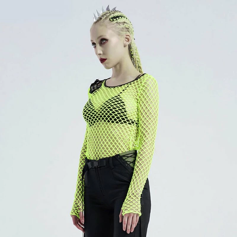Punk Rave Langarm Top - Plague Neon 4 Punk Rave Langarm Top - Plague Neon – Bild 2