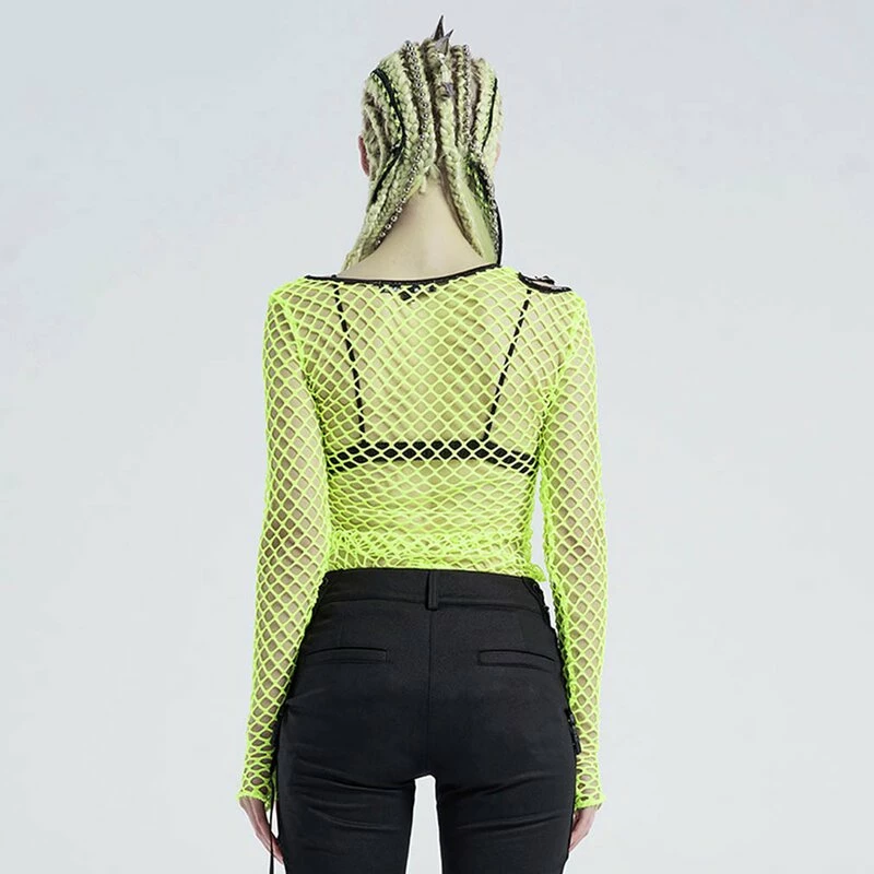 Punk Rave Langarm Top - Plague Neon 5 Punk Rave Langarm Top - Plague Neon – Bild 3
