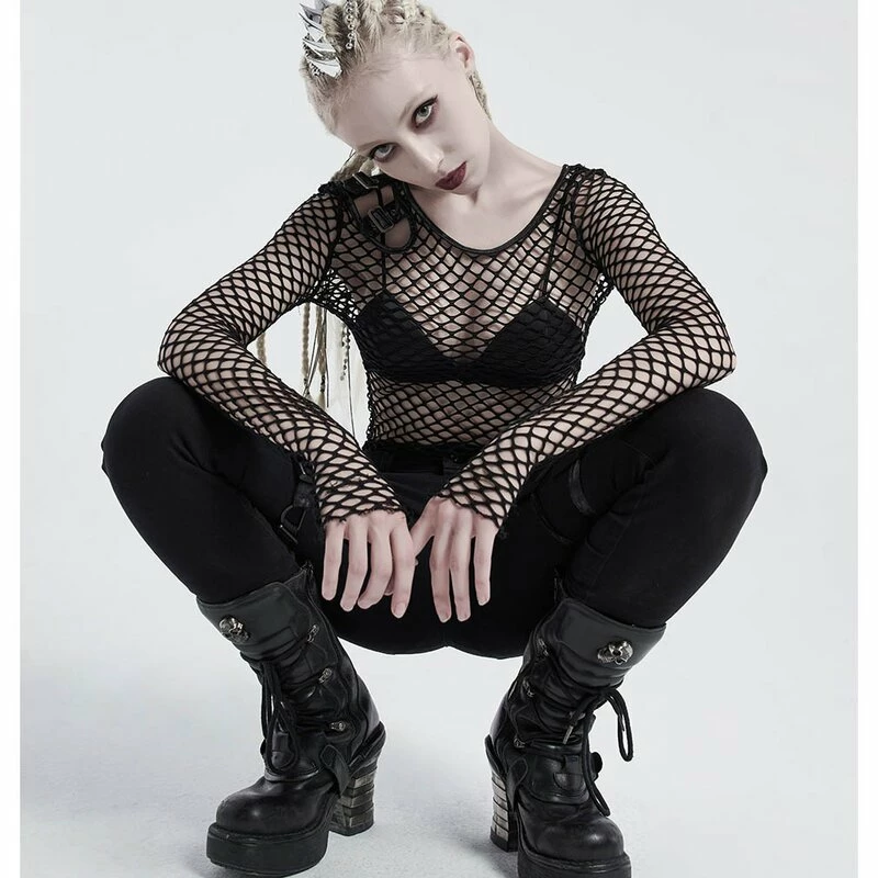 Punk Rave Langarm Top - Plague Schwarz 4 Punk Rave Langarm Top - Plague Schwarz – Bild 2