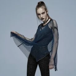 Punk Rave Langarm Top - Punk Mesh Blue 10 Punk Rave Langarm Top - Punk Mesh Blue -Langarm Sales Store punk rave langarm top punk mesh blue3