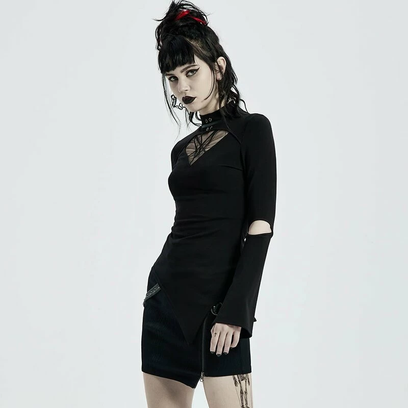 Punk Rave Langarm Top - Suspicious 4 Punk Rave Langarm Top - Suspicious – Bild 2