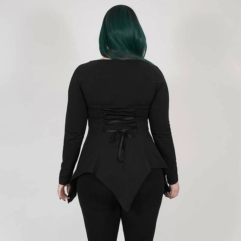 Punk Rave Plus Size Langarm Top - Black Sky 6 Punk Rave Plus Size Langarm Top - Black Sky – Bild 4