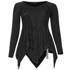 Punk Rave Plus Size Langarm Top - Black Sky 12 Punk Rave Plus Size Langarm Top - Black Sky -Langarm Sales Store punk rave plus size langarm top black sky5