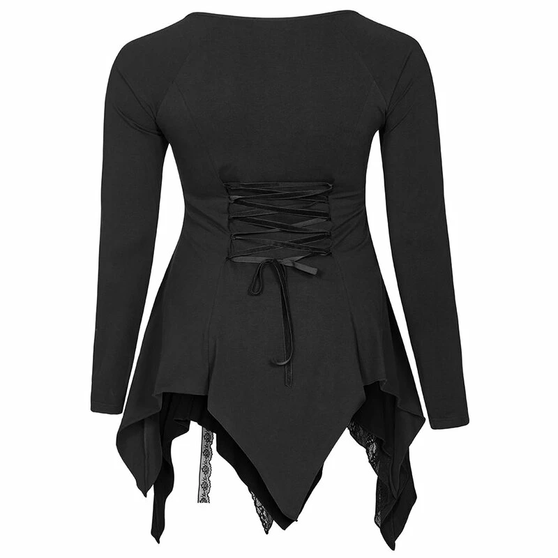 Punk Rave Plus Size Langarm Top - Black Sky 8 Punk Rave Plus Size Langarm Top - Black Sky – Bild 6